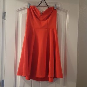 H&M coral strapless dress